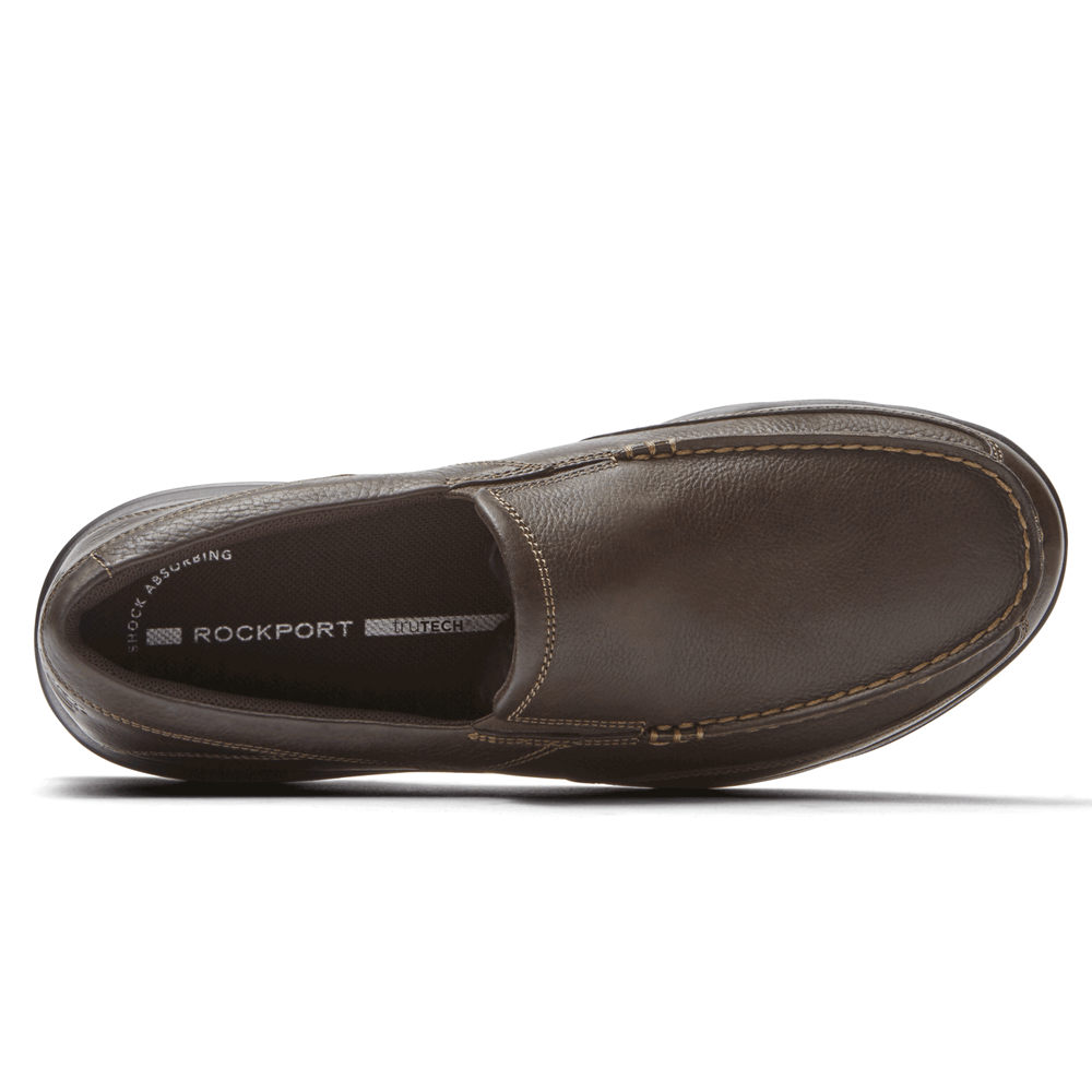 Rockport Mens Slip-On Brown - City Play Two - UK 968-PIMRFZ